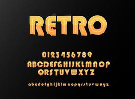 efecto de texto de estilo retro editable vector