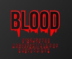 efecto de texto estilo sangre fácil de usar vector