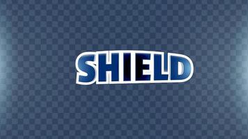 Text of Shield style vector