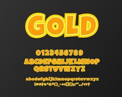 Gold glitter style text effect editable vector