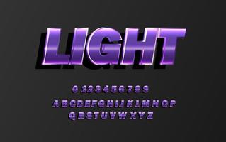 Light retro style text effect editable vector