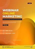 Webinar online maketing poster template vector