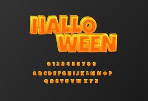 efecto de texto estilo halloween fácil de usar vector