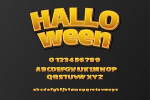 efecto de texto estilo halloween fácil de usar vector