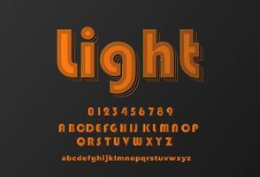 Light style text effect easy to use vector