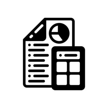 calculation solid style icon. vector illustration for graphic design, website, app