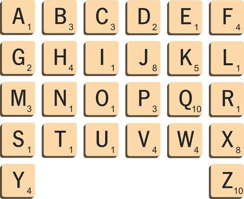 Premium Vector  Set of cute scrabble tiles