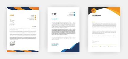 Creative letterhead   Elegant and minimalist style letterhead template design A4 sizes vector