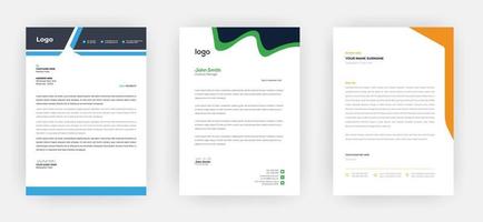 Creative letterhead   Elegant and minimalist style letterhead template design A4 sizes vector