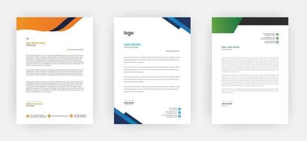 Creative letterhead   Elegant and minimalist style letterhead template design A4 sizes vector