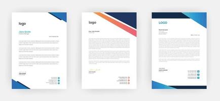 Creative letterhead   Elegant and minimalist style letterhead template design A4 sizes vector