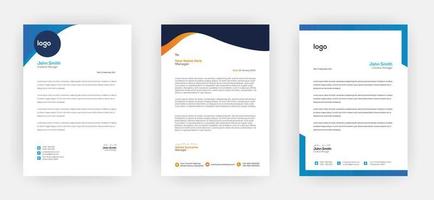 Creative letterhead   Elegant and minimalist style letterhead template design A4 sizes vector