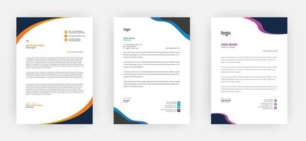 Creative letterhead   Elegant and minimalist style letterhead template design A4 sizes vector