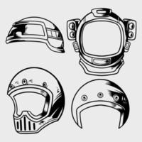 cool and special classic helmet illustration vector