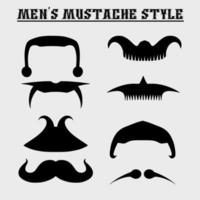 cool and unique men's mustache style vector