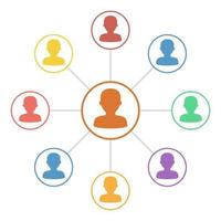 People network icon vector