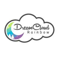 cloud logo with crescent moon and fir tree vector