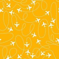 Airplane routes icon seamless vector