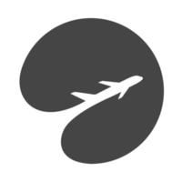 Flying airplane icon vector