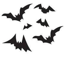 Multiple black bats design used in different sets vector