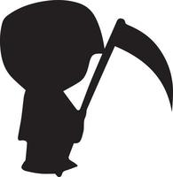 Mini grim reaper design that can be used in Halloween's sets vector