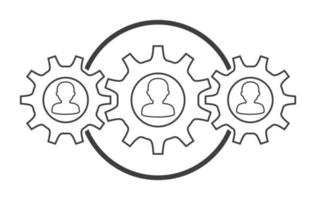 People network icon vector