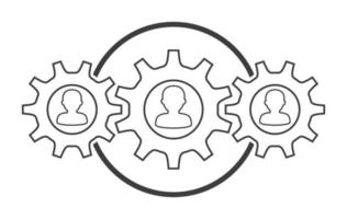 People network icon vector