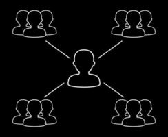 People network icon vector