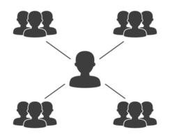 People network icon vector