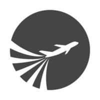 Flying airplane icon vector