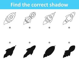 Find the correct shadow rocket among differences vector