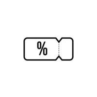 discount coupon voucher icon black and white isolated vector