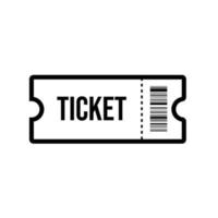 admit one ticket icon black and white isolated wite vector