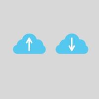 upload and download logo icon isolatedcloud computing concept vector