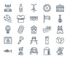 Germany country icon set vector
