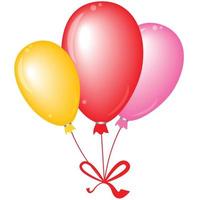 birthday celebration balloons vector