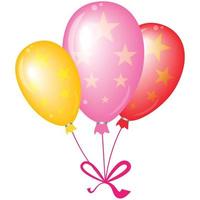 globos de celebración de cumpleaños vector