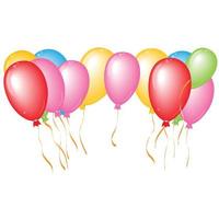 birthday celebration balloons vector