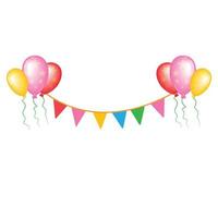 birthday celebration balloons vector