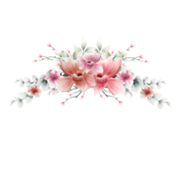 bouquet de fleurs aquarelle png