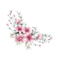 bouquet de fleurs aquarelle png