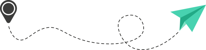 Dashed Line Paper Airplane Route png