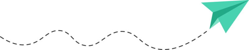 ruta de avión de papel de línea discontinua png