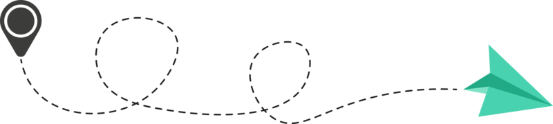 Dashed Line Paper Airplane Route png