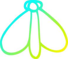 cold gradient line drawing cartoon still moth vector