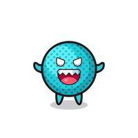 illustration of evil spiky ball mascot character vector