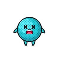 the dead spiky ball mascot character vector