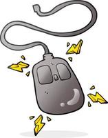 freehand drawn cartoon computer mouse vector