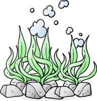 freehand drawn cartoon seaweed vector