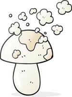 freehand drawn cartoon mushroom vector